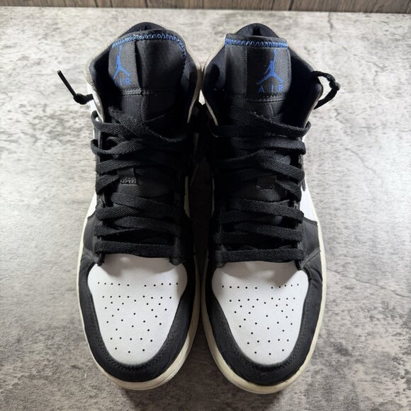 Nike Air Jordan 1 Retro Mid SE Royal Black Toe Size 9.5 Sneakers 852542-102 - Picture 7 of 10